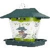 Plastic bird feeder - 19,5x14,5x18 cm, green - 3 ['bird feeder', ' plastic bird feeder', ' winter bird feeding', ' green bird feeder']