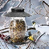 Plastic bird feeder - 21x21x27 cm, black - 7 ['bird feeder', ' feeding birds in winter', ' feeding birds']
