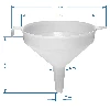 Plastic funnel Ø10 cm - 3 ['funnel for bottles', ' funnel for wine', ' funnel for juice', ' round funnel', ' plastic funnel', ' good funnel', ' funnel from plastic', ' funnel for liquids', ' funnel for bottling', ' juice transfer', ' wine transfer', ' bottling', ' white funnel']