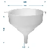 Plastic funnel Ø20cm for carboys and gallons - 2 ['carboy funnel', ' wine funnel', ' bottle funnel', ' all-purpose funnel', ' for wine filtration', ' wine-making accessories']