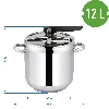 Pressure cooker 12l - 3 ['pressure pot', ' boiling in pressure cooker', ' stainless steel pot', ' induction pressure cooker', ' pressure cooker dishes']