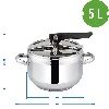Pressure cooker - 5L - 3 ['pressure pot', ' boiling in pressure cooker', ' stainless steel pot', ' induction pressure cooker', ' pressure cooker dishes']