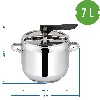 Pressure cooker - 7L - 3 ['pressure pot', ' boiling in pressure cooker', ' stainless steel pot', ' induction pressure cooker', ' pressure cooker dishes']
