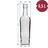 “Pryncypalna” 500 ml bottle with a screw cap - 6 pcs - 6 ['decorative bottle', ' vodka bottle', ' alcohol bottle', ' tincture bottle', ' decorative bottles']