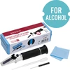 Refractometer for alcohol  - 1 ['for measuring alcohol content', ' form measuring alcohol concentration in batches', ' refractometer', ' production of liquor', ' measurement of alcohol content in liquids', ' measuring device for liquor', ' simple measurement of alcohol concentration', ' measurement of alcohol in liquids without other ingredients', ' alcohol percentage', ' percentage content of alcohol']