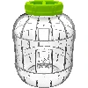 Shatterproof jar for brine pickling 5 L + wooden tongs - 2 ['pickled cucumbers', ' pickled cauliflower', ' pickled beetroot', ' beetroot sourdough', ' plastic jar', ' plastic jar', ' home-made pickles', ' 5L jar', ' pickling jar', ' pickling tongs', ' jar with tongs']