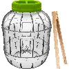 Shatterproof jar for brine pickling 5 L + wooden tongs  - 1 ['pickled cucumbers', ' pickled cauliflower', ' pickled beetroot', ' beetroot sourdough', ' plastic jar', ' plastic jar', ' home-made pickles', ' 5L jar', ' pickling jar', ' pickling tongs', ' jar with tongs']