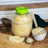 Shatterproof jar for brine pickling 5 L + wooden tongs - 8 ['pickled cucumbers', ' pickled cauliflower', ' pickled beetroot', ' beetroot sourdough', ' plastic jar', ' plastic jar', ' home-made pickles', ' 5L jar', ' pickling jar', ' pickling tongs', ' jar with tongs']