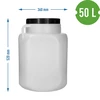 Square Barrel for 50 L, white, with handles, Sterk - 10 ['pickling barrels', ' barrels for pickles', ' cucumber barrel', ' cabbage barrel', ' barrel for cucumber pickling', ' barrel for cabbage pickling', ' square barrel', ' sealable barrel', ' food barrel', ' twist-off cap barrel', ' plastic barrel', ' barrel from plastic', ' barrel with handles', ' good barrel', ' white barrel', ' barrel with cap', ' leak-proof barrel', ' rainwater barrel', ' barrel for rainwater', ' 50 litre barrel']