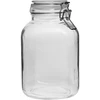 Square jar with hermetic closure- 3 L  - 1 ['jar with airtight closing', ' with airtight clip', ' jar', ' storage jar', ' jar with airtight lid', ' vinegar jar', ' liquor jar']