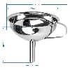 Steel funnel Ø13 cm - 3 ['kitchen funnel', ' jar funnel', ' bottle funnel', ' stainless steel funnel', ' for filling bottles']