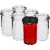 Straight jar 545 ml (fi 82) with black lid, 6 pcs - 3 