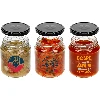 TO 580 ml fi 82 jar with colour print and black lid, 3pcs. - 4 ['Printed jar', ' for preserves', ' jar with inscriptions', ' decorative jar', ' jar with lid', ' 500 ml jar', ' decorative jar', ' black jar lids']
