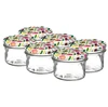Twist-off jar 235 ml with a colour Ø82/6 lid - 6 pcs - 2 ['glass jar', ' decorative cap', ' for preserves', ' for preserves', ' for jams', ' set of jars']