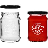 Twist off jar, 250 ml, with “Home made” print and Ø66/4 lid - 3 pcs. - 4 ['printed jars', ' decorative jars', ' jars with screw caps', ' preserving jars', ' elegant jars', ' jam jars', ' printed jar', ' graphic jar', ' preserving jars', ' pantry jars', ' set of jars', ' jars with screw caps']