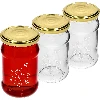 Twist off jar, 300 ml, with “Fruit” print and Ø66/4 lid - 3 pcs.  - 1 ['printed jars', ' decorative jars', ' jars with screw caps', ' preserving jars', ' elegant jars', ' jam jars', ' printed jar', ' graphic jar', ' preserving jars', ' pantry jars', ' TO jar', ' twist-off jar']
