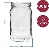 Twist off jar, 300 ml, with “Fruit” print and Ø66/4 lid - 3 pcs. - 6 ['printed jars', ' decorative jars', ' jars with screw caps', ' preserving jars', ' elegant jars', ' jam jars', ' printed jar', ' graphic jar', ' preserving jars', ' pantry jars', ' TO jar', ' twist-off jar']