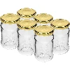 Twist off jar, 300 ml, with “Fruit” print and Ø66/4 lid - 6 pcs. - 2 ['printed jars', ' decorative jars', ' jars with screw caps', ' preserving jars', ' elegant jars', ' jam jars', ' printed jar', ' graphic jar', ' preserving jars', ' pantry jars', ' TO jar', ' twist-off jar']