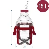 Unbreakable Demijohn - 15 L with braces - 7 ['demijohns', ' beer balloons', ' wine containers', ' beer containers', ' PET containers', ' wide-bore balloons', ' wine kits', ' unbreakable containers', ' fermentation containers', ' fermentation balloons', ' balloons with cap', ' demijohn with accessories', ' wine novelties', ' home-made wine', ' home-made beer', ' carrying straps', ' ', ' plastic', ' unbreakable', ' fermentor', ' dymion', ' gourd', ' gallon', ' wine', ' beer', ' with straps', ' kit']
