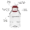 Unbreakable Demijohn - 15 L with handle - 4 ['demijohns', ' shatterproof demijohns', ' 15 l demijohns', ' beer container', ' beer demijohns', ' fermenter', ' fermentable', ' unbreakable demijohns', ' wide mouth demijohns', ' balloon holder']