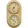 Wall weather station , barometer , hygrometer , gold coloured dials , 180 mm x 90 mm  - 1 