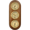 Wall weather station , barometer , hygrometer , thermometer, gold coloured dials , 280 mm x 120 mm  - 2 