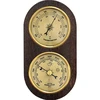 Wall weather station , barometer , thermometer , gold coloured dials ,  180 mm x 90 mm - 2 ['temperature', ' pressure', ' analogue thermometer', ' clock barometer', ' dual function device', ' gold dial']