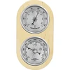 Wall weather station , barometer , thermometer , silver coloured dials  , 180 mm x 90 mm  - 1 