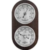 Wall weather station , barometer , thermometer , silver coloured dials  , 180 mm x 90 mm - 2 