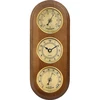 Wall weather station , thermometer , clock ,  hygrometer  , gold coloured dials , 280 mm x 120 mm - 2 