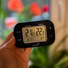 Weather station – electronic, probe, black - 10 ['weather station', ' thermometer', ' hygrometer', ' clock', ' outdoor temperature', ' indoor temperature', ' weather station']