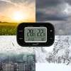 Weather station – electronic, probe, black - 13 ['weather station', ' thermometer', ' hygrometer', ' clock', ' outdoor temperature', ' indoor temperature', ' weather station']