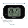 Weather station – electronic, probe, black - 7 ['weather station', ' thermometer', ' hygrometer', ' clock', ' outdoor temperature', ' indoor temperature', ' weather station']
