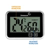 Weather station – electronic, wireless, black - 5 ['weather station', ' household weather station', ' temperature', ' ambient temperature', ' temperature monitoring', ' electronic thermometer', ' indoor thermometer', ' humidity meter', ' thermometer with hygrometer', ' thermometer with humidity meter', ' air humidity meter', ' weather station']