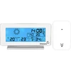 Weather station RCC, DCF – electronic, wireless, backlit, sensor, white  - 1 ['weather station', ' household weather station', ' temperature', ' ambient temperature', ' temperature monitoring', ' electronic thermometer', ' thermometer with sensor', ' indoor thermometer', ' outdoor thermometer', ' thermometer outside', ' meteorological station']