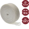 White netting with dimensions of 12.5 cm x 502 m, thermal resistance of up to 220°C - 3 ['meat net', ' meat net for smoking', ' meat net for steaming', ' meat net for baking', ' durable meat net', ' for home-made meats', ' for ham', ' for gammon']