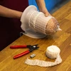 White netting with dimensions of 22 cm x 4 m, thermal resistance of up to 220°C - 3 ['meat netting', ' beef netting', ' meat net', ' white netting', ' meat string', ' cooking net', ' elastic netting', ' cooking string for meat']