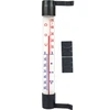 Window stick-on thermometer anthracite (-70°C to +50°C) 23cm  - 1 ['round thermometer', ' what temperature']