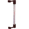 Window thermometer stick-on/screw-on , brown  (-50°C to +50°C) 22cm - 2 ['round thermometer', ' what temperature']