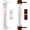 Window thermometer, stick-on/screw-on , plastic scale, (-50°C to +50°C) 27cm mix  - 1 ['round thermometer', ' what temperature', ' outdoor temperature', ' tube thermomete']