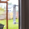 Window thermometer, stick-on/screw-on , plastic scale, (-50°C to +50°C) 27cm mix - 3 ['round thermometer', ' what temperature', ' outdoor temperature', ' tube thermomete']