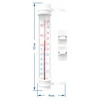 Window thermometer, stick-on/screw-on , plastic scale, (-50°C to +50°C) 27cm mix - 2 ['round thermometer', ' what temperature', ' outdoor temperature', ' tube thermomete']