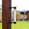 Window thermometer, stick-on/screw-on, plastic scale, brown (-50°C to +50°C) 27cm - 2 ['round thermometer', ' what temperature']