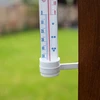 Window thermometer stick-on/screw-on , plastic scale , white (-50°C to +50°C) 27cm - 3 ['round thermometer', ' what temperature']