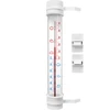 Window thermometer stick-on/screw-on , plastic scale , white (-50°C to +50°C) 27cm  - 1 ['round thermometer', ' what temperature']