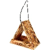 Wooden bird feeder, triangular - 5 ['birdhouse', ' bird house', ' bird feeding', ' wooden bird feeder', ' burnt wood feeder']