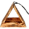 Wooden bird feeder, triangular - 4 ['birdhouse', ' bird house', ' bird feeding', ' wooden bird feeder', ' burnt wood feeder']
