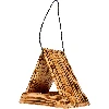 Wooden bird feeder, triangular - 6 ['birdhouse', ' bird house', ' bird feeding', ' wooden bird feeder', ' burnt wood feeder']
