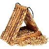 Wooden bird feeder, triangular - 7 ['birdhouse', ' bird house', ' bird feeding', ' wooden bird feeder', ' burnt wood feeder']