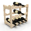 Wooden rack for wine - 12 bottles - 2 ['wine rack', ' wine storage', ' wine accessories', ' wine aging', ' liquor rack', ' liquor stand', ' whisky rack', ' wooden rack']